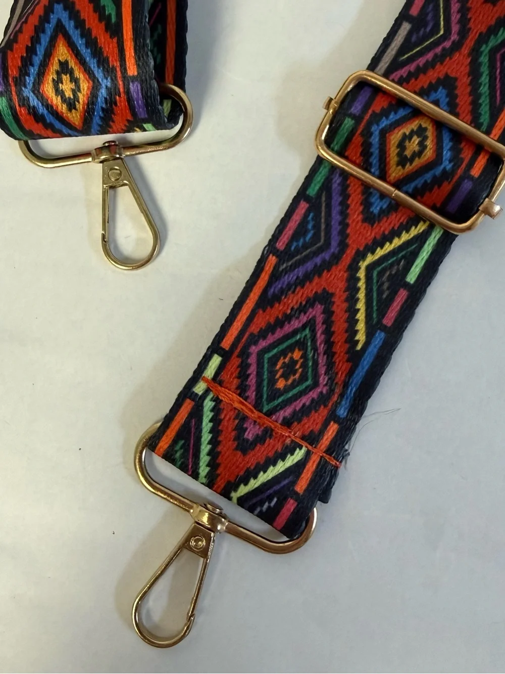 MULTICOLOR Geometric Adjustable Bag Strap NWOT